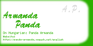 armanda panda business card